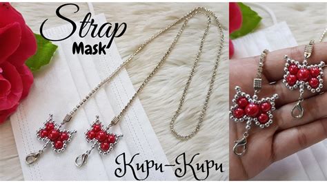 Tutorial Strap Masker Mutiara Bentuk Kupu Kupu Diy Cute Mask Strap