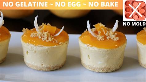 Mini Mango Cheese Cake Mini Dessert Recipe No Gelatine No Egg No