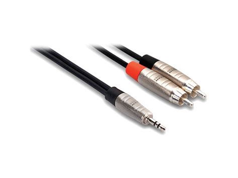 Hosa Hmr Y Rean Mm Trs To Dual Rca Pro Stereo Breakout Cable