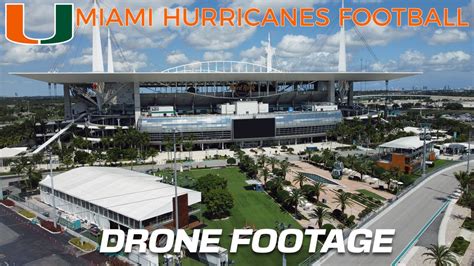 Miami Hurricanes Football Hard Rock Stadium 4K Drone Footage Miami