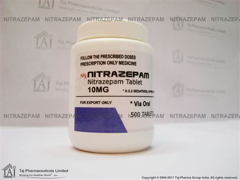 Nitrazepam Manufacturer Pharmacological Indexcentral Nervous System