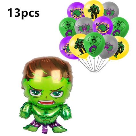 Pcs Ensemble De Ballons Hulk En Latex Super H Ros Ballons En