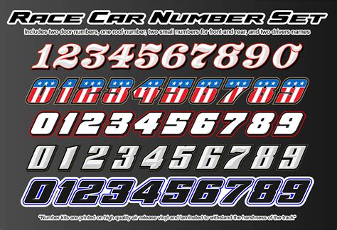 Race Car Number Sets - Etsy