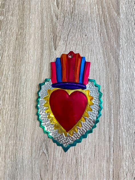 Ex Voto Messicano Sacro Cuore Milagro Milagrito Etsy Italia