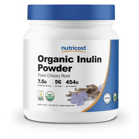 Nutricost Organic Inulin Powder 1LB (454 Grams) 7.5 Grams of Fiber Per ...