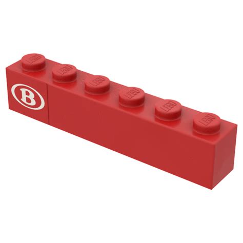 LEGO Brick 1 X 6 With B Sticker 3009 Brick Owl LEGO Marketplace