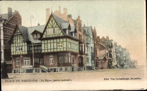 Ansichtskarte Postkarte Westende Westflandern Plage La Akpool De