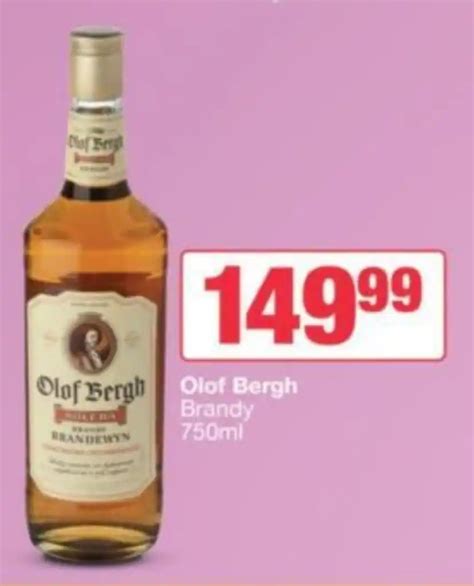 Olof Bergh Brandy 750ml Offer At Spar Tops