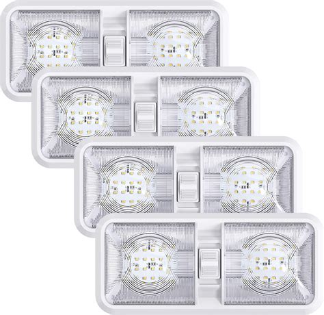 Amazon Leisure Led Rv Led Ceiling Double Dome Light Fixture With