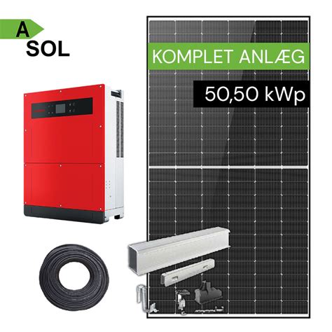 Komplet 50 kWp GoodWe solcelleanlæg A Sol A S Solcelleanlæg