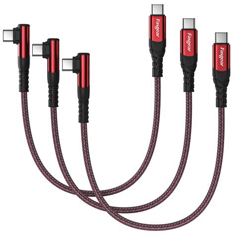 Fasgear Usb C To Usb C Cable Pack Ft W Type C To Type C Right