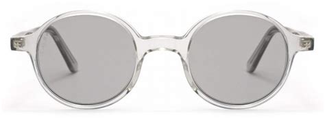 L G R Reunion 46 Crystal Grey Grey Photochromic Round Sunglasses