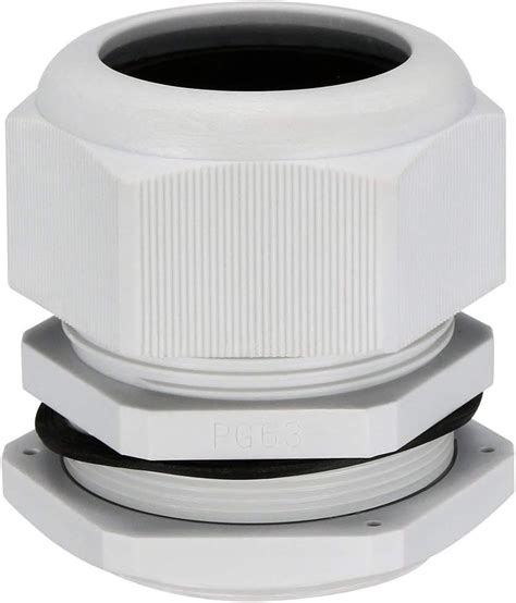 Pg63 Cable Gland Connector Waterproof Plastic Cable Glands White For 42