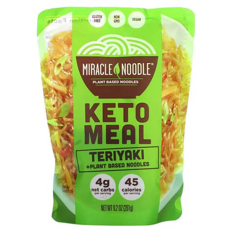 Miracle Noodle Keto Meal Teriyaki Plant Based Noodles 92 Oz 261 G