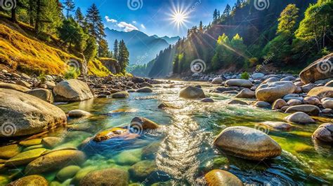 Majestic Uhl River Rocks in the Barot Valley of Himachal Pradesh a ...