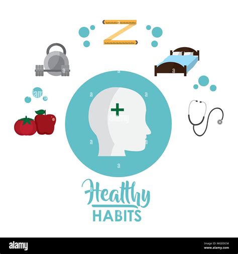 Healthy Habits Lifestyle Concept Stock Vector Image And Art Alamy