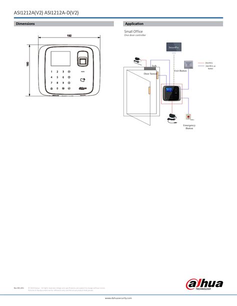 DAHUA ASI1212A V2 Fingerprint Standalone Access Mifare Card Controller