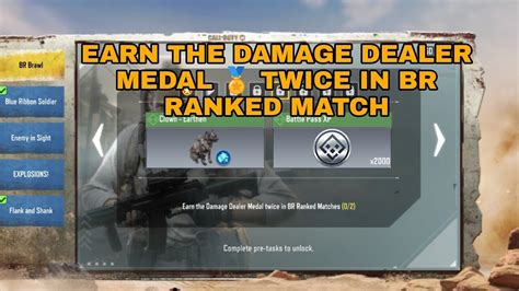 How To Earn Damage Dealer Medal Twice In Br Ranked Match Call Of