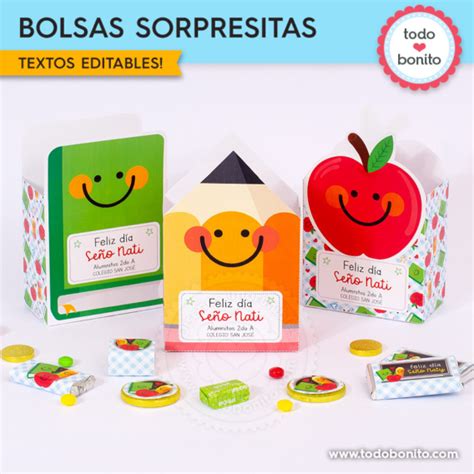 Kits imprimibles para el día del maestro Todo Bonito