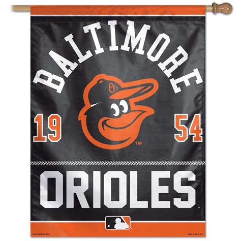 Baltimore Orioles Year Of Inception Vertical Flag Baltimore Orioles