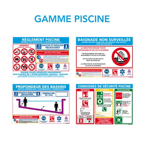 Signaletique Biz Panneau R Glement Piscine Signal Tique Piscine