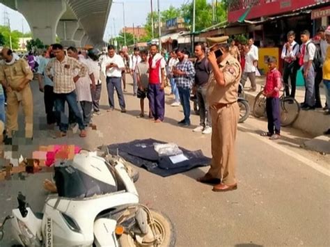 Truck Ran Over Woman Going To Daughters School In Varanasi Scooty Collided On Airport Road