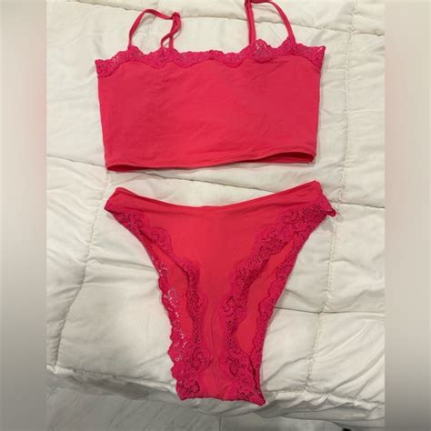 SKIMS Intimates Sleepwear Skims Hot Pink Set Medium Poshmark