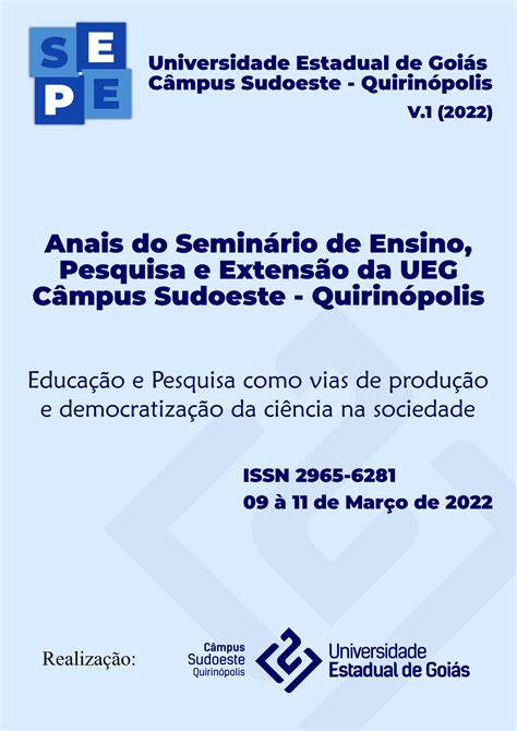 Edições Anteriores Anais Do Seminário De Ensino Pesquisa E Extensão