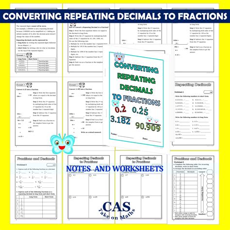 Convert Repeating Decimals To Fractions Workbook Rmathstutoraustralia