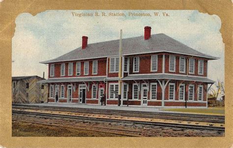 Princeton West Virginia Train Station Vintage Postcard Aa27311 Mary L