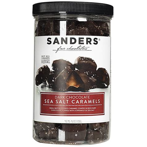 Sanders Fine Chocolatiers Dark Chocolate Sea Salt Caramel Oz Tub