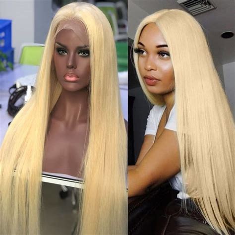 Elemo Hair 613 Blonde Straight Human Hair Full Lace Wig Pre Plucked