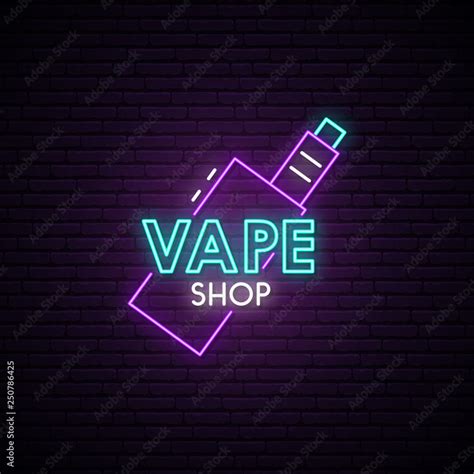 Vape Shop Neon Sign Neon Advertising Signboard Night Glowing Banner