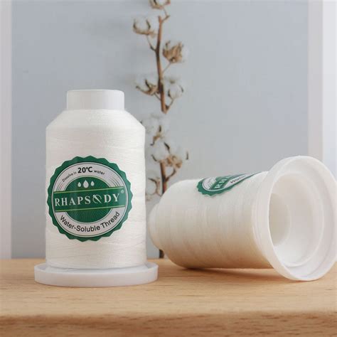 Water Soluble Thread Wash Away Thread Sewing Thread White Thread 1000