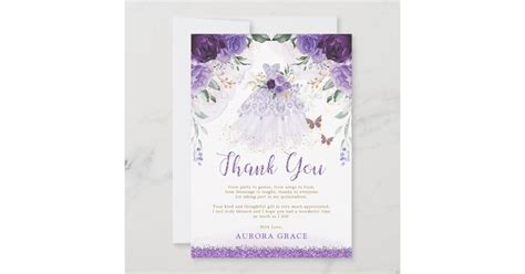 Invitación Vestido De La Princesa Lilac Púrpura Gracias Zazzle Es