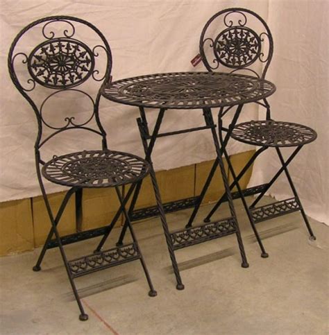 Casa Padrino Art Nouveau Garden Furniture Set Old Black Table