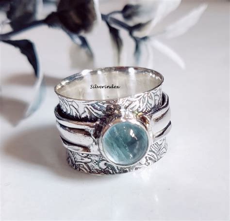 Aquamarine Ring925 Solid Silver Ring Gemstone Ring Handmade Etsy