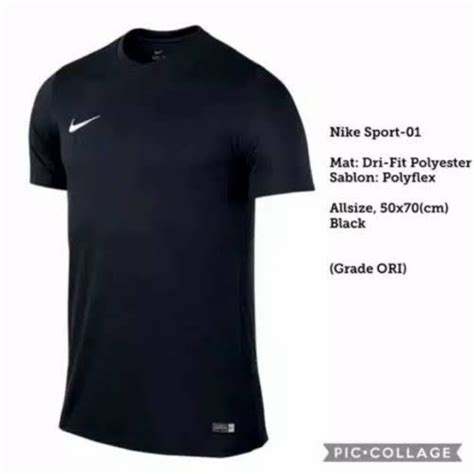 Jual Kaos Polos Oblong Dry Fit Drifit Olahraga Sport Jersey Kab