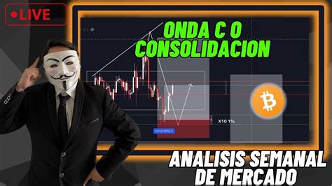 Buscando ENTRADAS análisis SEMANAL en VIVO bitcoin ONDA C O