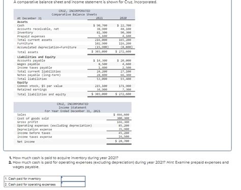 Solved How Much Cash Is Paid To Acquire Inventory During Chegg