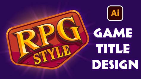 Create RPG Game Logo Title Design In Adobe Illustrator YouTube