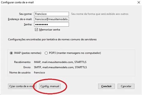 Configura O De E Mail No Mozilla Thundebird