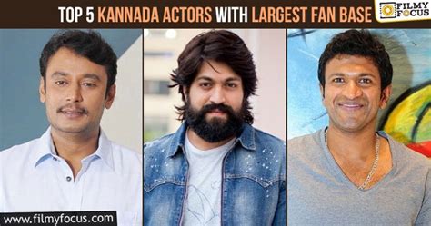 Top 5 Kannada Actors/heroes with largest fan base - Filmy Focus - Filmy ...