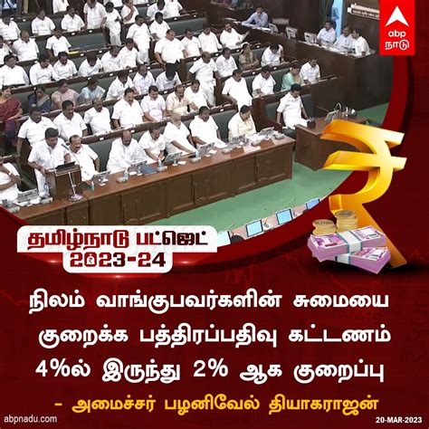 Tamil Nadu Budget 2023 Live Updates Tn Budget 2023 Highlights Key