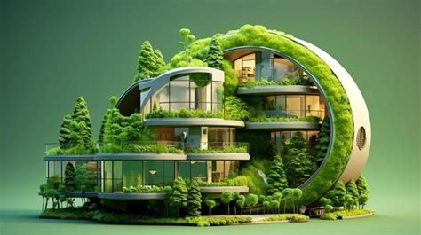 Premium Photo Eco Friendly Green Building Sustainable Harmony