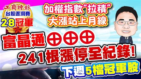 【加權指數起死回生】加權指數起死回生︱全因外資大賣782億 ︱富晶通⊕實戰全記錄 ︱工商時報台股逐洞賽240根漲停再創新紀錄 彭博教練 2024 01 19 Youtube