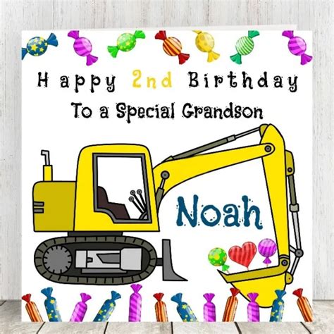 1ST 2ND 3RD 4th Personalised Birthday Card Nephew Grandson Godson Son