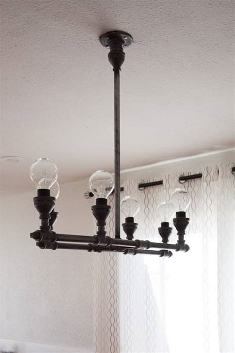 Diy Room Decor How To Make A Steel Pipe Chandelier Apartment Therapy