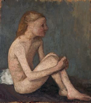 Paula Modersohn Becker Stiftung Sitzender Mädchenakt nach rechts 1903