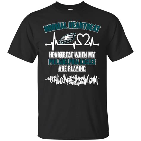 Philadelphia Eagles T shirts Heartbeat When My Eagles Playing - Teesmiley